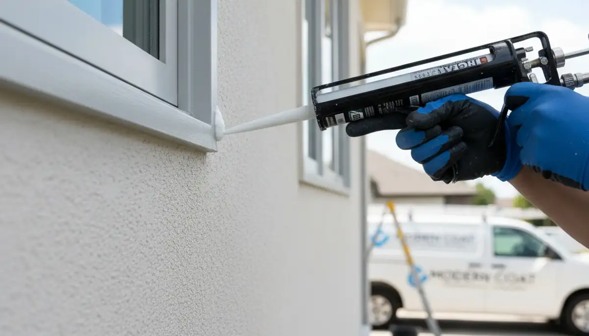 Professional caulking and sealing by house painters in Overland Park, KS protecting exterior surfaces