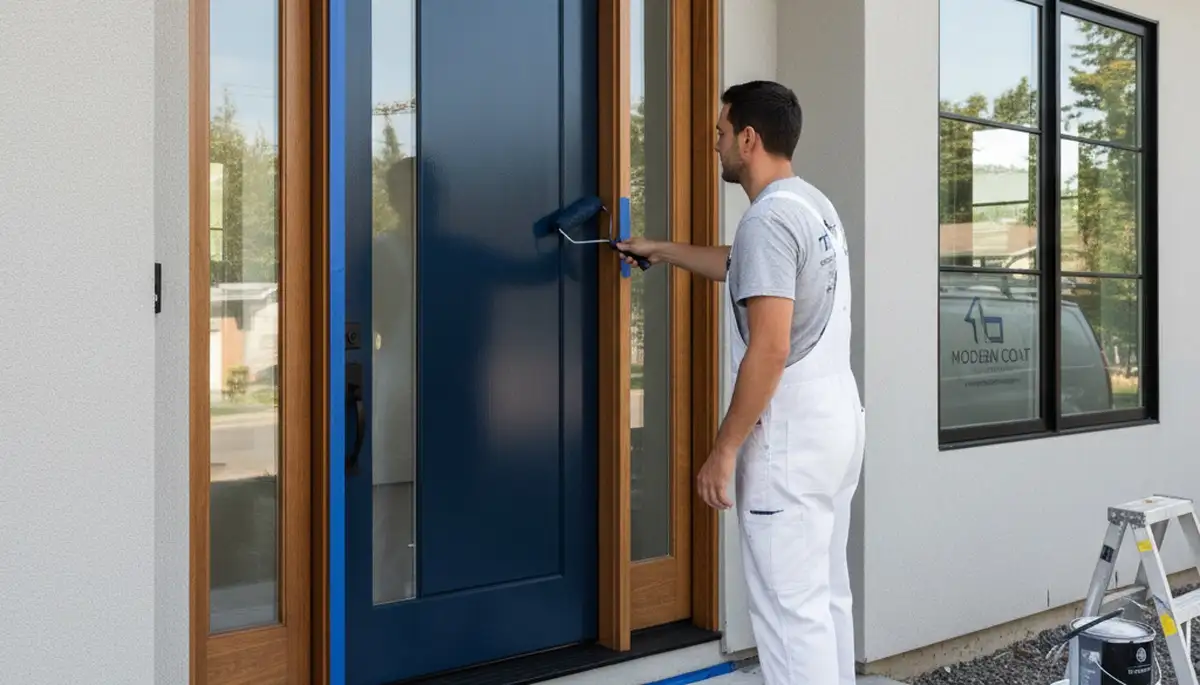 Professional door painting service in Overland Park KS by expert house painters
