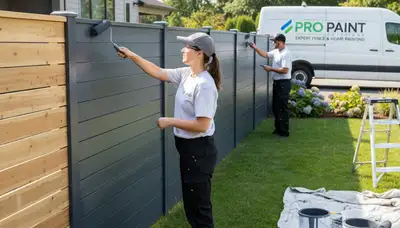 Professional fence painting in Overland Park KS by expert residential painters for lasting wood protection