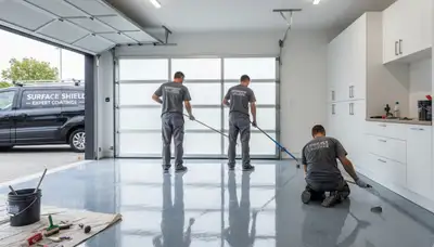 Professional epoxy garage floor coating in Overland Park KS for durable residential flooring