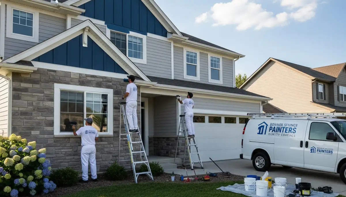 Interior painting crew serving Overland Park, KS for professional house-painting projects