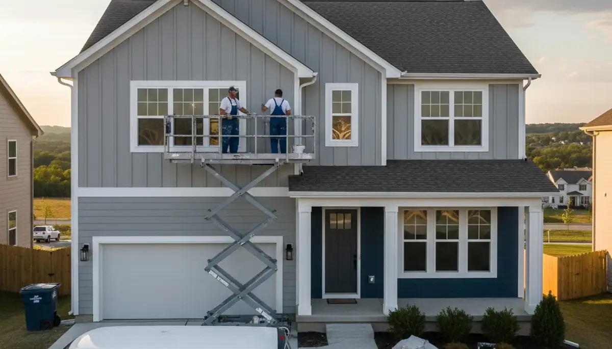 Interior house painting in Overland Park, KS by a professional painting contractor