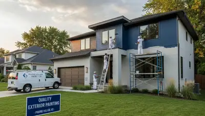 Professional house painters providing interior painting services in Overland Park, KS home