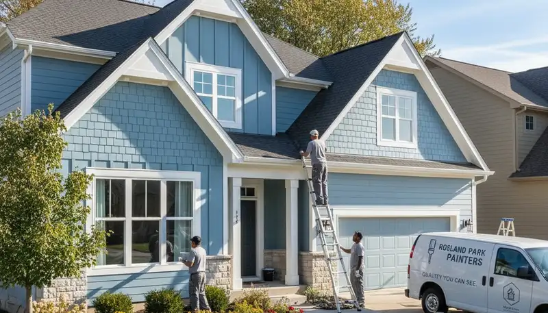 Interior painting service in Overland Park, KS for residential house walls and trim