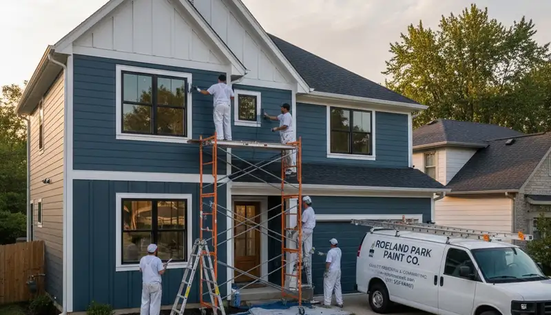 Interior painting services in Overland Park, KS for a professional house-painting project