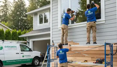 Professional wood rot repair on home exterior trim in Overland Park, KS by expert painters